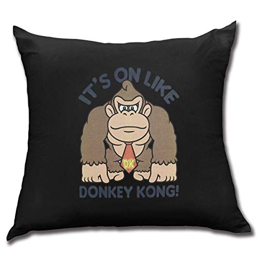 N \ A Personalizar regalos, almohada cuadrada, funda de cojín, fundas de almohada, fundas de almohada de coche, sofá decorativo, bomba de puño de Donkey Kong 40 x 40 cm