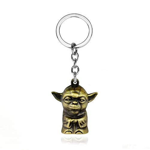 Neaer Llavero Star Wars Baby Yoda llavero de aleación de metal llavero para regalo Chaveiro Baby Yoda (color: bronce)
