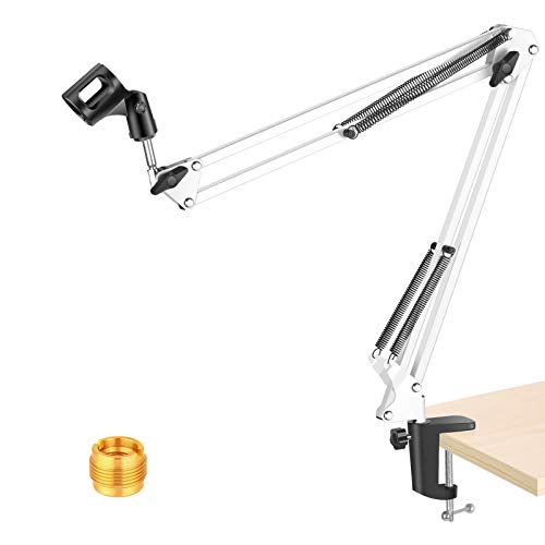 Neewer Soporte de Brazo Tijera con Brazo Suspensión de Micrófono Ajustable Soporte de Micrófono Compacto de Carga Máx 1KG Hecho de Acero Duradero para Estudio Transmisión Radio Sonido Voz Etapas y TV