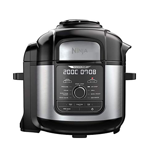 Ninja Foodi OP00EU Olla a presión y Freidora de aire 9 en 1, 7.5 litros, 1 760 W, Negro