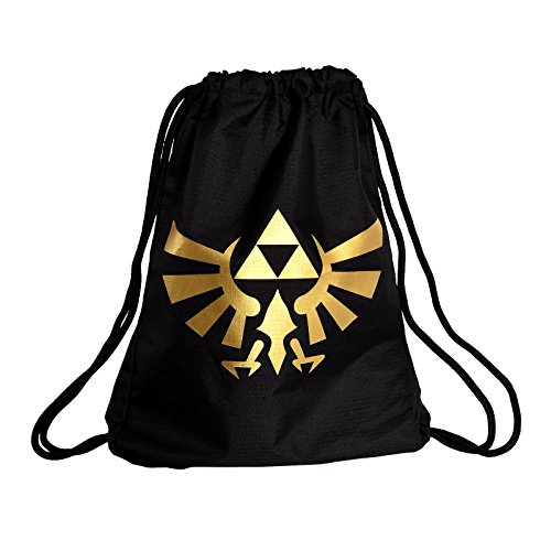 Nintendo NINTENDO Legend of Zelda Metallic Gold Rubber Print Gymbag, Multi-Colour (CI007055ZEL) Mochila Tipo Casual, 28 cm, 20 Liters, (Multicolour)