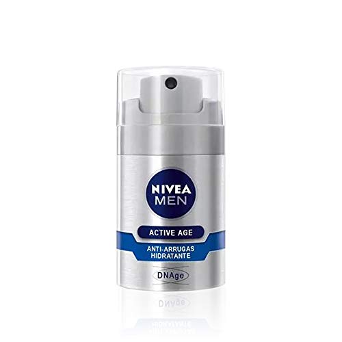 NIVEA MEN Active Age DNAge Hidratante Anti-arrugas (1 x 50 ml), cuidado facial avanzado para hombre, hidratante antiedad para reafirmar la piel madura