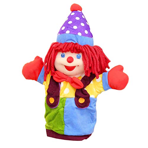 NUOBESTY Marionetas de Mano Payaso de Peluche títeres de Accesorios de Juego del Juego del Papel narración para niños los niños 37cm