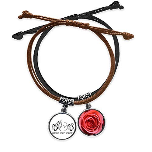 offbb La Luna Alrededor de la Nave Espacial Pulsera Cuerda Mano Cadena Cuero Rosa Pulsera