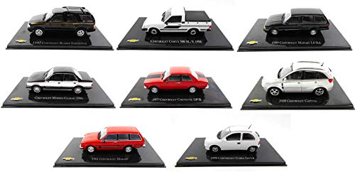 OPO 10 - Lote de 8 Autos 1/43 Chevy Monza Captiva Marajo Chevette Corsa Blazer (CH: 54-55-62-63-65-67-68-70)