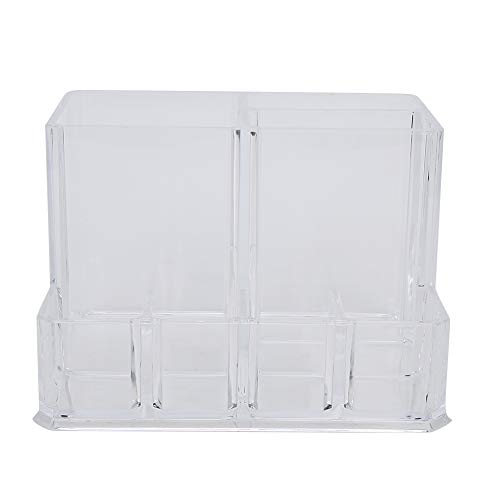 Organizador de maquillaje, caja de almacenamiento de cosméticos transparente Material de calidad Contenedor joyería prueba polvo Soporte de vitrina para pinceles Lápiz labial Mascara Maquillaj