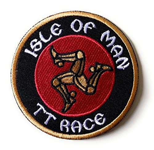 Parche para motociclista TT SEW/Iron On - ISLE of Man (b) T.T. Race Manx