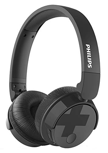 Philips BH305BK/00 - Auriculares supraaurales on-Ear (Bluetooth, Bajos voluminosos, cancelación de Ruido, Plegables), Color Negro