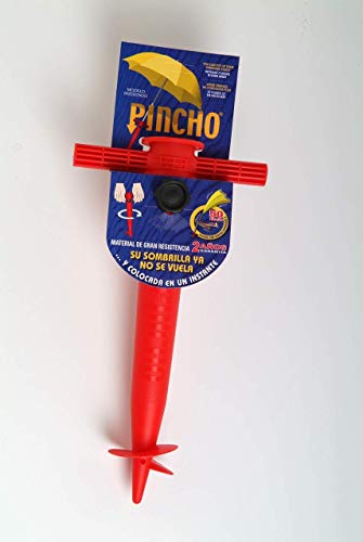 Pincho 400401 Soporte sombrilla, Rojo, 32x18x8 cm