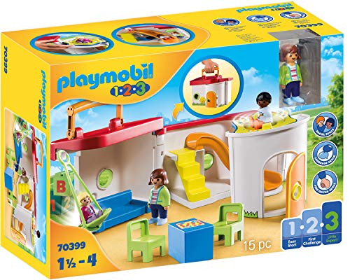 PLAYMOBIL- 1.2.3 Playset, My Take Along Preschool, Multicolor (70399)