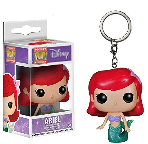 POP llavero de bolsillo princesa pensadora campana La Sirenita Ariel PVC figura de acción modelo de juguete para niños regalo de Navidad juguete-2