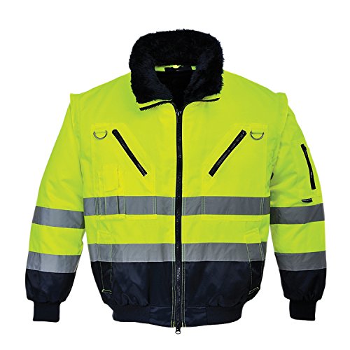 Portwest PJ50YNRXXXL Chaqueta Pilot, Hi-Vis 3-in-3, 3 XL, Amarillo (Yellow/Navy)