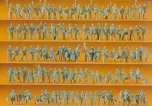 Preiser HO Scale Railway Personnel & Passengers (X120) by Preiser