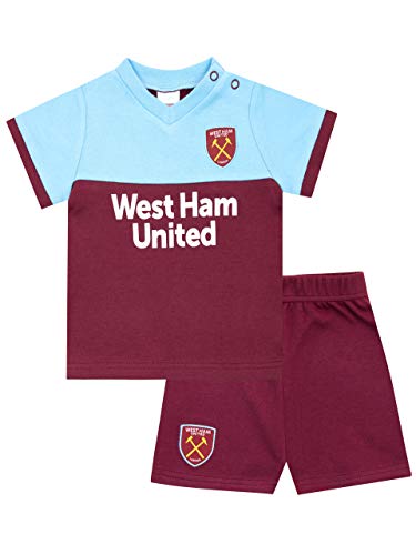 Premier League Pijamas de Manga Corta para Niños Bebés West Ham United FC Multicolor 12-18 Meses