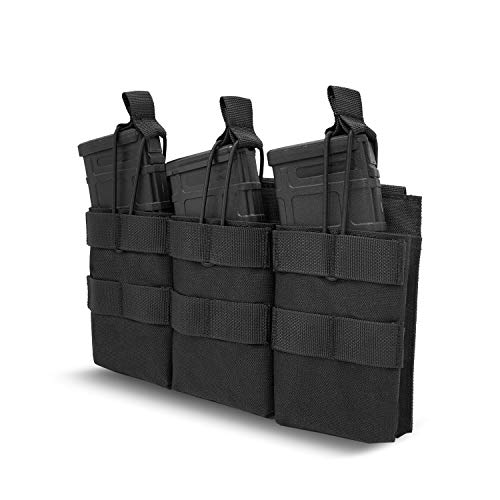 ProCase Funda para Cargadores de Rifle Pistola Escopeta,Cartuchera Táctica Porta Cartucho con Cinta Elástica para M4 M14 G36 HK416 Glock M1911 92F –Negro