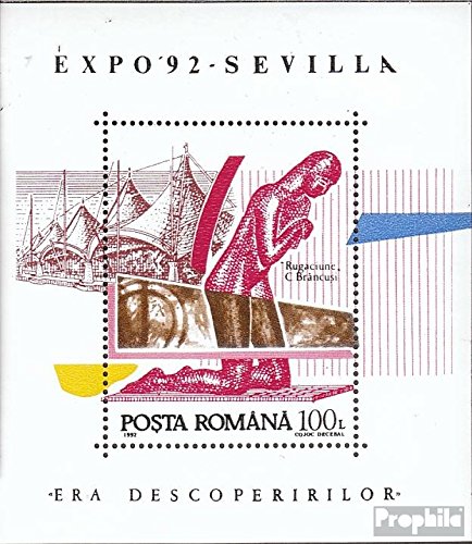 Prophila Collection Rumania Bloque 276 (Completa.edición.) 1992 Expo´92 (Sellos para los coleccionistas)