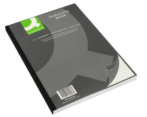 Q-Connect Duplicate Book - Libro de registro A4, gris