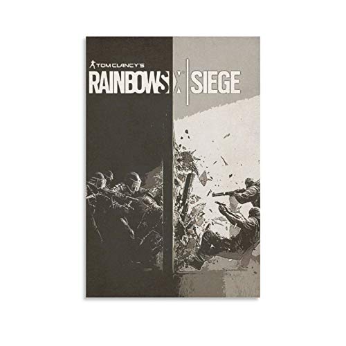 Rainbow Six Siege Póster decorativo de pared, lienzo para sala de estar, dormitorio, pintura de 20 x 30 cm