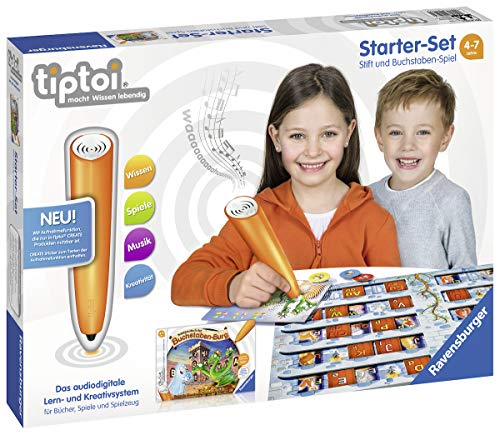 Ravensburger tiptoi 00802 Starter Set - Juego de bolígrafo y Letras, Sistema de Aprendizaje para niños a Partir de 4 años