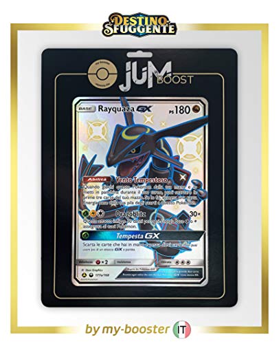 Rayquaza-GX 177A Jumbo Variocolor - Jumboost X Sun & Moon 11.5 Destino Sfuggente - Carta Gigante