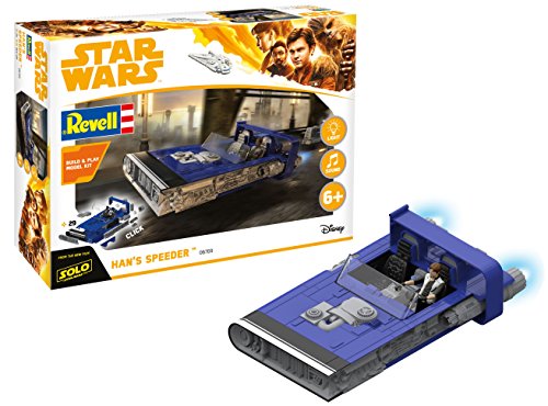 Revell Star Wars Solo Build & Play Han's Speeder, con Luces y Sonidos, Escala 1:28 (6769)(06769), Multicolor, 18,9 cm de Largo