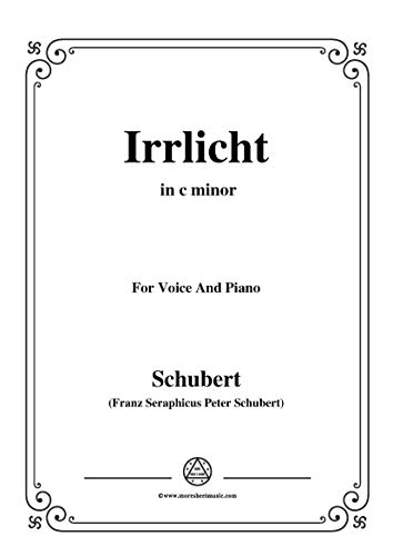 Schubert-Irrlicht,from 'Winterreise',Op.89(D.911) No.9,in c minor,for Voice&Piano (French Edition)