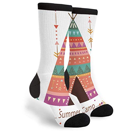 Seiobax Arrows Boho Tent Bandera de Estados Unidos Casual Cool 3D Impreso Novedad Gráfico Crew Tube Calcetines