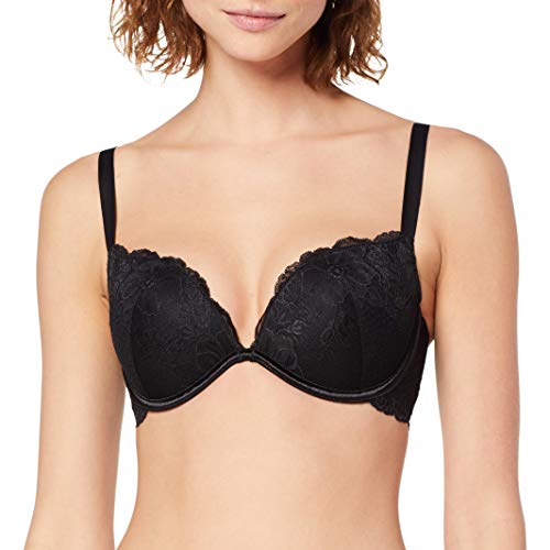 Selene Noelia Sujetador con Push-up, Negro (Negro), 95 (Tamaño del Fabricante:C.95) para Mujer