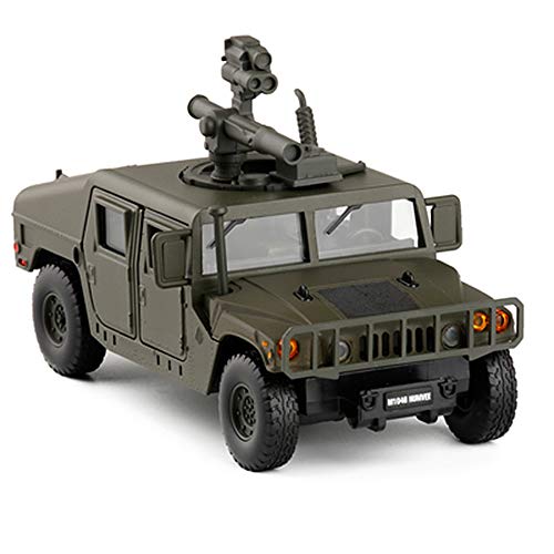 Simule El Juguete Vehículo Blindado Camión Ejército 1:32 Proporción Modelo Vehículo Blindado Ruso Metal con Sonido y Luz LED para Regalos Decoración Automóviles Juguete para Niños,Armygreen