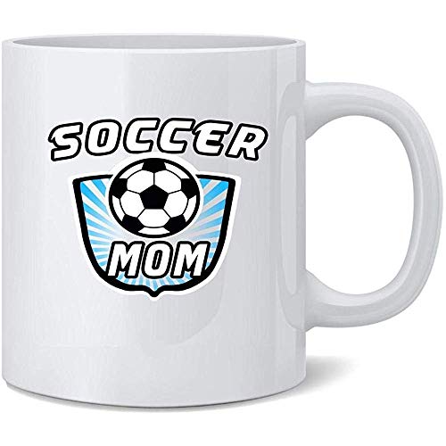 Soccer Mom Team Player League Regalos para mamá Taza de café de cerámica Tazas de café Taza de té Regalo divertido de la novedad 12 oz