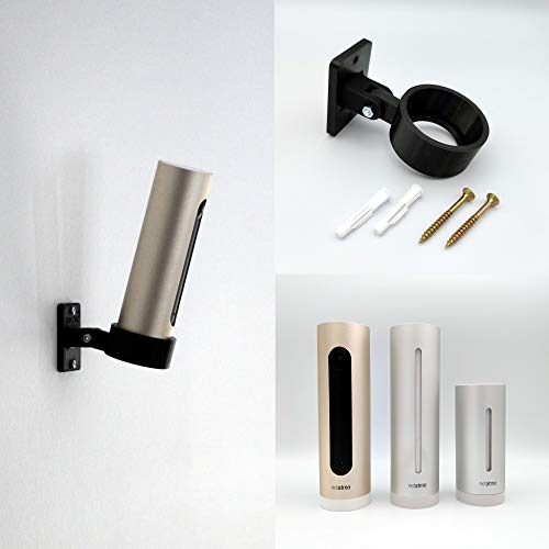 Soporte de pared compatible con Netatmo Welcome – Impresión 3D profesional – Soporte de pared para alarma inteligente y cámara de vigilancia – Soporte de pared ajustable e inclinable