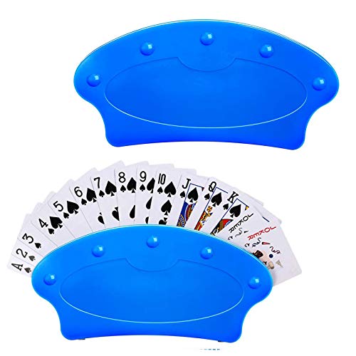 Soporte para Juego de Cartas, 2 Piezas Soporte para Naipes,Soporte para Juego de Cartas, Plastic Poker Rack Juego de Cartas Titular,Titular de la Tarjeta de Juego para niños, Adultos, Personas