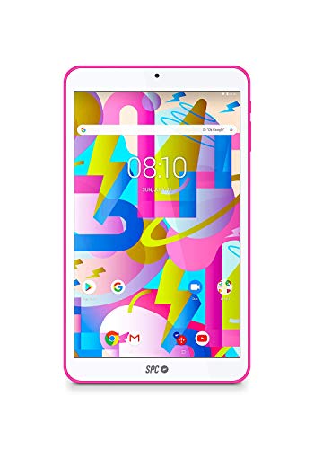 SPC Lightyear - Tablet android con pantalla IPS de 8 pulgadas, memoria interna 16GB, RAM 2GB, WiFi y Bluetooth – Color Rosa