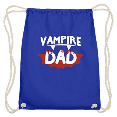 SPIRITSHIRTSHOP Spiritshop Vampire Dad – Vampiro Padre – Papa, Dad, Daddy, Vati, Hombres, maridos – Algodón Gymsac, color Azul real, tamaño 37cm-46cm