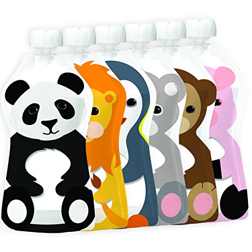 Squooshi Reusable Food Pouches 5 oz-6 count