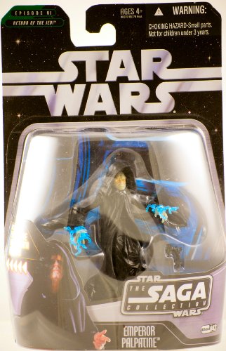 Star Wars - 2006 - Hasbro - Saga Collection - Emperor Palpatine Action Figure - #043 - Battle of Endor - Episode VI - Return of the Jedi - w/ Exclusive Hologram Figure - New - Limited Edition - Collectible