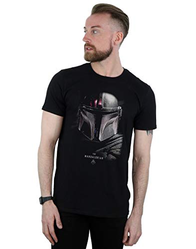 Star Wars Hombre The Mandalorian Poster Camiseta Negro XXXXX-Large