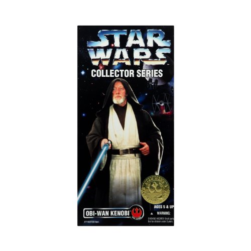 Star Wars Kenner Year 1996 12 Inch Tall Fully Poseable Figure with Authentically Styled Outfit and Accessories : OBI-Wan Kenobi with Hooded Robe and Lightsaber