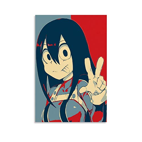 STTYE Póster de My Hero Academia Asui Tsuyu (3) anime Scratch Off Póster manga impreso sobre lienzo 40 x 60 cm