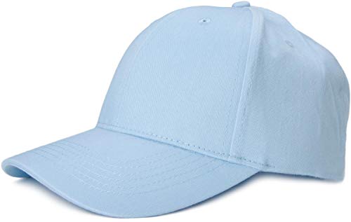 styleBREAKER Gorra clásica de 6 Paneles con Superficie cepillada, Gorra de béisbol, Ajustable, Unisex 04023018, Color:Azul Claro