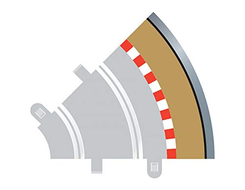 Super Slot 500008240 Curva con borde exterior para circuito de carreras eléctrico (radio 1, 45º, escala 1:32) [importado de Alemania]