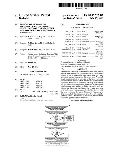 Systems and methods for presenting social network communications in audible form based on user engagement with a user device: United States Patent 9892723 (English Edition)