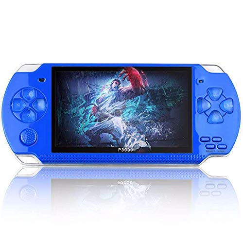 Takyojin Consola De Juegos Portátil PSP De 4.3 Pulgadas para Juegos De 16GBsup64-bit Blue