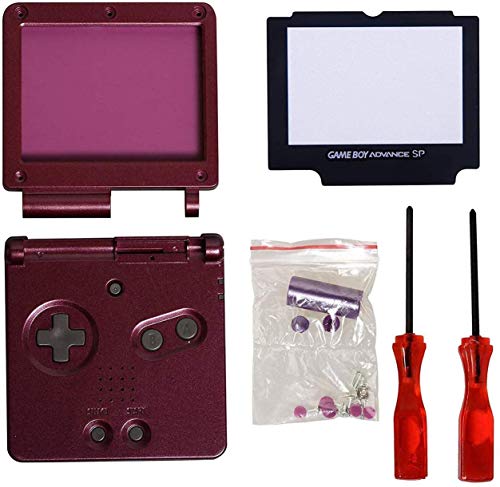 Timorn Shell Caso Completo de la Cubierta Cover + Protector de la Pantalla Parte + Tri-ala reparación + Cruz Destornillador para Nintendo Gameboy Advance GBA (púrpura Paquete)