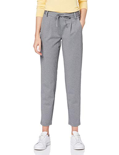 TOM TAILOR Denim Knitted Trackpants Pantalón de Vestir, Mid Grey Melange_34, S/32 para Mujer