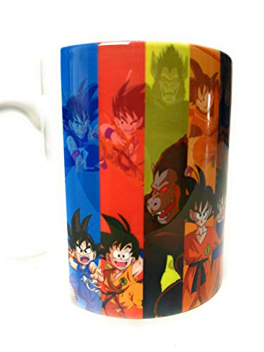 TusPersonalizables.com Taza + Llavero Dragon Ball (Goku Transformaciones)