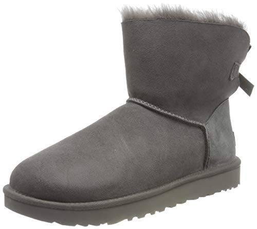 UGG Female Mini Bailey Bow II Classic Boot, Grey, 4 (UK)