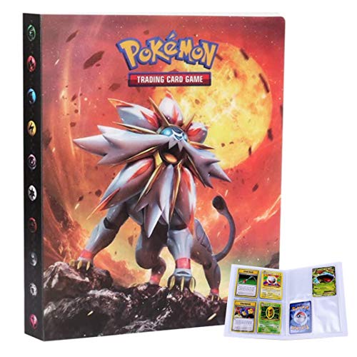 UHIPPO Álbum para Pokémon Cartas, Fundas Protectoras para Tarjetas coleccionables de Pokémon, Carpeta por Pokemon Cartas, Carpeta de álbum para Tarjeta de Pokémon, Sostiene 240 Cartas / Sun & Moon