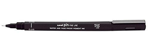 UNI-BALL-Lote de 3 rotuladores técnicos 0,05 mm 005200 Pte 9 pines, color negro