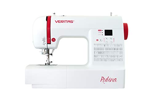 VERITAS Rubina - Máquina de coser digital para principiantes, avanzados y profesionales con pantalla LED, 100 programas de puntada y luz de costura LED